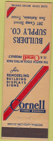 Matchbook Cover - Cornell Fibre Board San Antonio TX