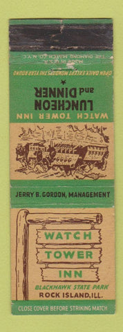 Matchbook Cover - Watch Tower Inn Rock Island IL WEAR