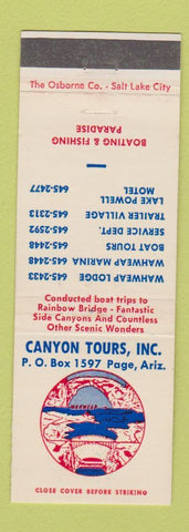 Matchbook Cover - Grand Canyon Tours Page AZ