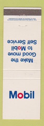 Matchbook Cover - Mobil oil gas Self Service