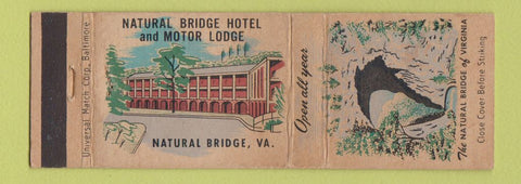 Matchbook Cover - Natural Bridge Hotel Motor Lodge VA