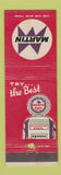 Matchbook Cover - Martin oil gas CHAIN