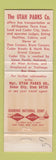 Matchbook Cover - Utah Parks Cedar City UT CREASE