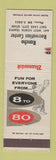 Matchbook Cover - Brunswick Bowling Rancho Recreation Salt Lake City UT