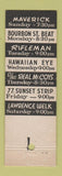 Matchbook Cover WVEC TV ABC Rifleman 77 Sunset Strip Maverick Norfolk Hampton VA
