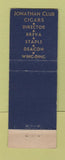 Matchbook Cover - Jonathan Club Los Angeles CA FOR SAFETY