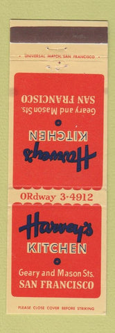 Matchbook Cover - Harvey's Kitchen San Francisco CA