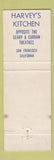 Matchbook Cover - Harvey's Kitchen San Francisco CA