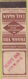 Matchbook Cover - Herb's Bar STAMPED WEAR