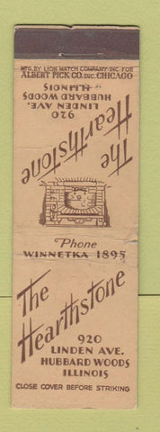 Matchbook Cover - The Hearthstone Hubbard Woods IL