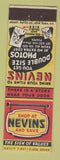 Matchbook Cover - Nevins Stores Photo Reproductions Philadelphia PA