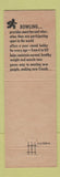 Matchbook Cover - Brunswick Bowling Long Meadow Bowl Hagerstown MD
