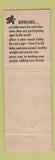 Matchbook Cover - Brunswick Bowling Zinc Paimerton PA