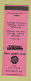 Matchbook Cover - White County COOP Monticello IN Chalmers Reynolds WEAR