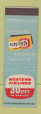 Matchbook Cover - Western Airlines Chiclets Gum