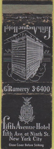 Matchbook Cover - Fifth Avenue Hotel New York City WORN