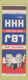 Matchbook Cover - Lyndon B Johnson for President Hubert H Humphrey