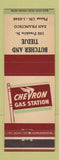 Matchbook Cover - Chevron oil gas Butcher and Tiedje San Francisco CA