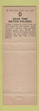 Matchbook Cover - Vodene Dress Shop Long Beach CA KFOX Radio