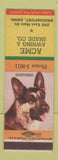 Matchbook Cover - Acme Awning and Shade Bridgeport CT German Shepherd
