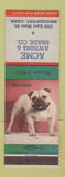 Matchbook Cover - Acme Awning and Shade Bridgeport CT Bulldog
