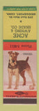 Matchbook Cover - Acme Awning and Shade Bridgeport CT Terrier