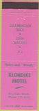 Matchbook Cover - Klondike Motel Republic WA