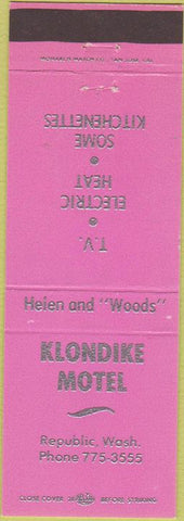 Matchbook Cover - Klondike Motel Republic WA