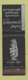 Matchbook Cover - Hotel President Palo Alto CA CROWN WEAR