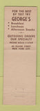 Matchbook Cover - George's Restaurant New York City
