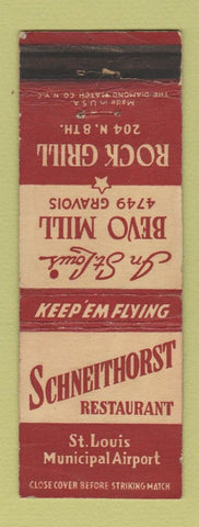 Matchbook Cover - Schneithorst Restaurant St Louis MO