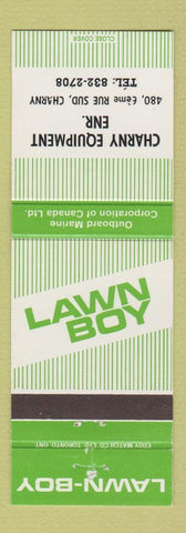 Matchbook Cover - Lawn Boy Lawn Mowers Charney Equipment Charny QC