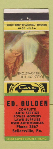 Matchbook Cover - Ed Gulden Lawn Mowers Sellersville PA