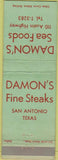 Matchbook Cover - Damon's Steaks San Antonio TX