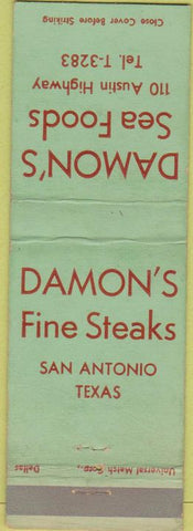 Matchbook Cover - Damon's Steaks San Antonio TX