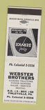 Matchbook Cover - Webster Bros Garden Lawn Mowers Finleyville PA