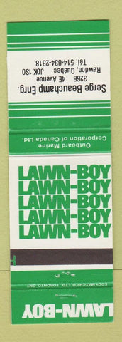 Matchbook Cover - Lawn Boy Lawn Mowers Rawdon QC Serge Beauchamp