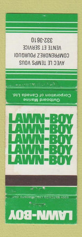 Matchbook Cover - Lawn Boy Lawn Mowers QC Avec Le Temps Vous WEAR