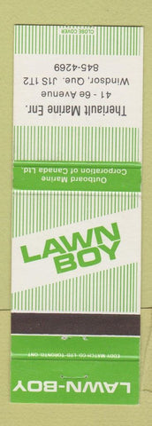 Matchbook Cover - Lawn Boy Lawn Mowers Windsor QC Theriault Marine