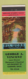 Matchbook Cover - George Vincent Lawn Mowers Gardner MA