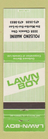 Matchbook Cover - Lawn Boy Lawn Mowers Poliseno Marine Ste Marthe Sur le Lac QC