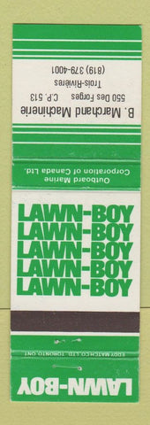 Matchbook Cover - Lawn Boy Lawn Mowers Trois Rivieres QC B Marchand