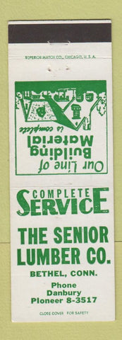 Matchbook Cover - Senior Lumber Bethel CT