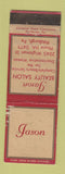 Matchbook Cover - Jason Beauty Salon Pittsburgh PA WEAR
