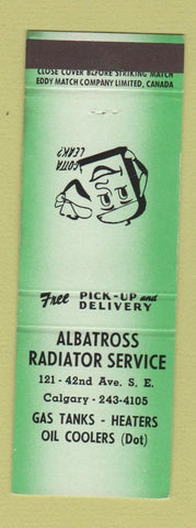 Matchbook Cover - Albatross Radiator Service Calgary AB GREEN