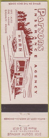 Matchbook Cover - Parson's Insurance Agency Youngstown OH