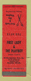 Matchbook Cover - First Lady and the Playboy Salon Seattle WA RED