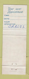 Matchbook Cover - Jamaica Rose Beauty Salon Punchbowl Australia