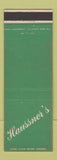Matchbook Cover - Haussner's Restaurant Baltimore MD
