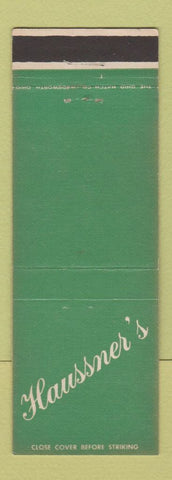 Matchbook Cover - Haussner's Restaurant Baltimore MD